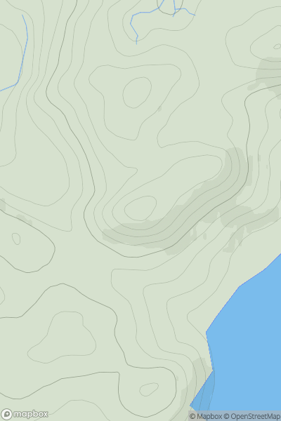 Thumbnail image for Beinn nam Fitheach [Jura, Scarba and Colonsay] showing contour plot for surrounding peak